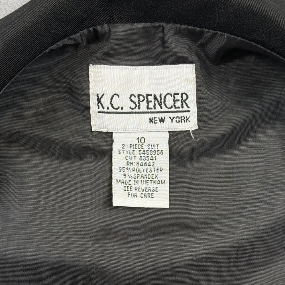 VTG 90s K.C. Spencer NY Black Double Breasted Racerback Tuxedo Vest Top 10